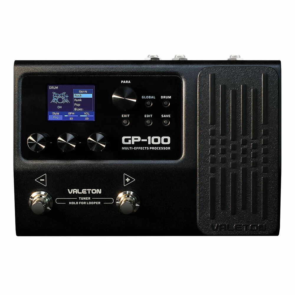 Valeton GP-100 Pedal Multiefectos para Guitarra | 140 Efectos, Looper, IR, USB OTG